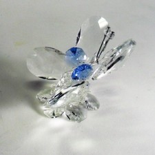 25583 Bomboniere Farfalle in cristallo brillante vari colori Azzurro (kit 6 pezz