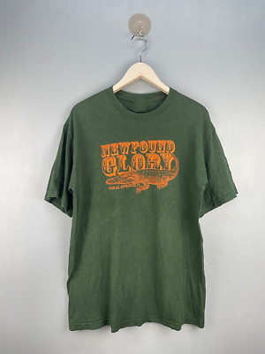 Vintage 90s New Found Glory Collection Green Full Size Tee Shirt BT351
