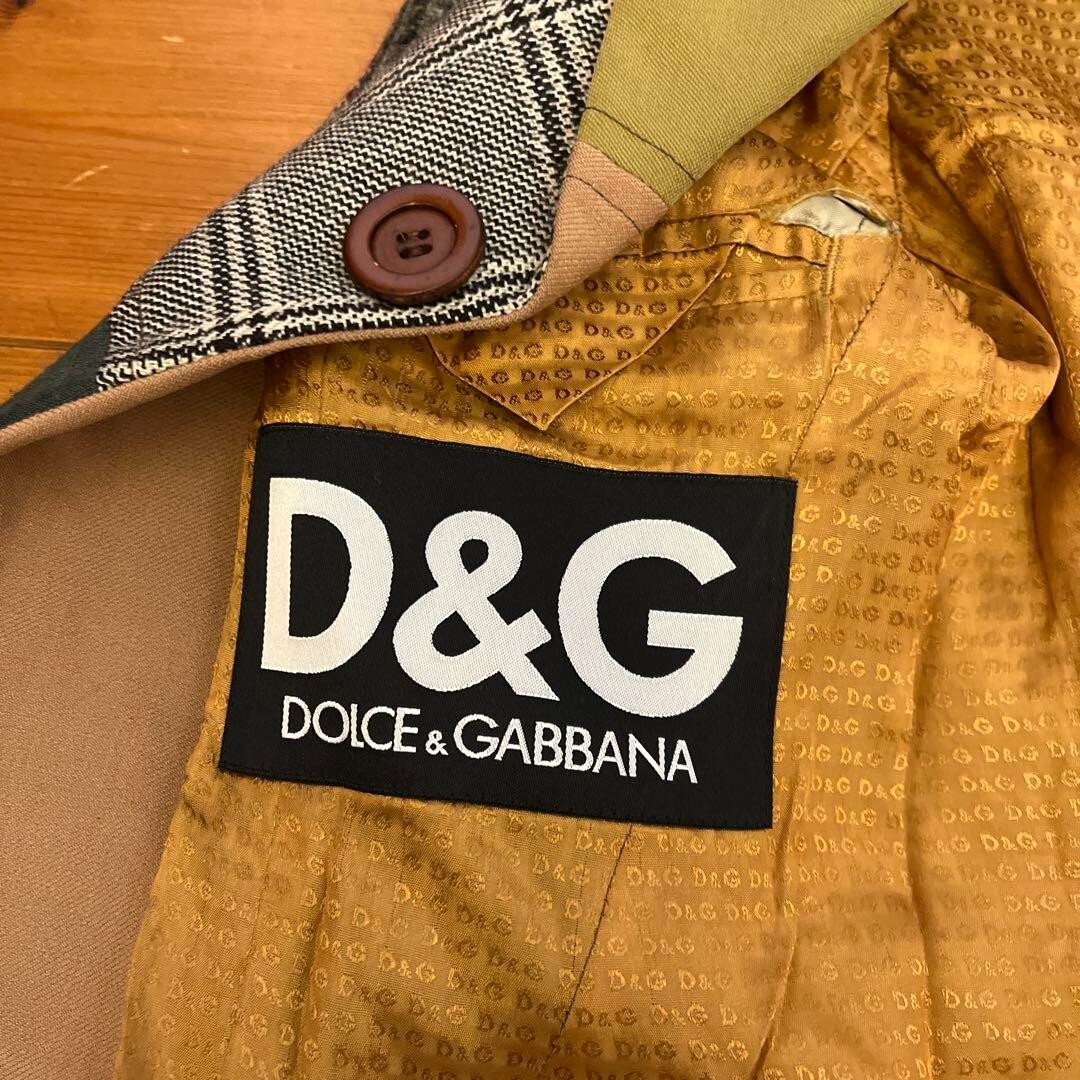Dolce & Gabbana Patchwork Design Jacket Vintage Size 48 From