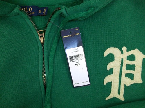 Polo Ralph Lauren Half Zip Fleece GOTHIC P Hoodie $125 Black Blue Green Gray NWT - Picture 10 of 12