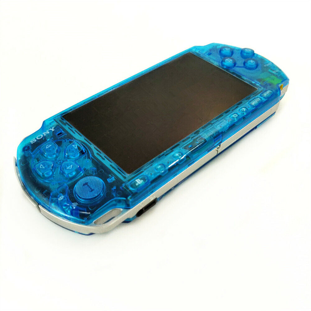 Retrofit Clear Blue Sony PSP-3000 Handheld System Game Console PSP 3000