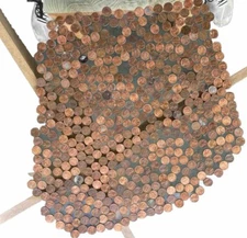 Assortet Lot Of Copper Coins Nickels Mid Century Estate Collection