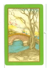 Single Vintage Playing Card U.S. Narrow Named "Brookside" BR-5-1 A
