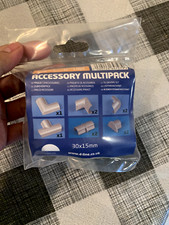 D-Line Trunking Accessories 30x15 Joints Electrical Cable Hide Cover - Aluminium