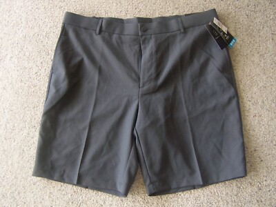 PGA TOUR Mens Flat Front Extender Expandable Shorts Size 42 Dark Gray Sunflex