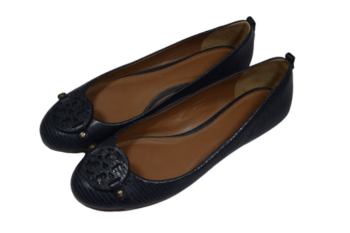 blue tory burch flats