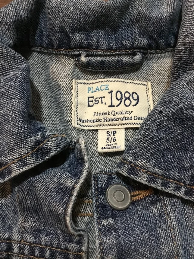 Chaqueta Jean The Children’s Place Azul Botón Frontal 100% Algodón Talla S (5/6) Foto 3 de 4