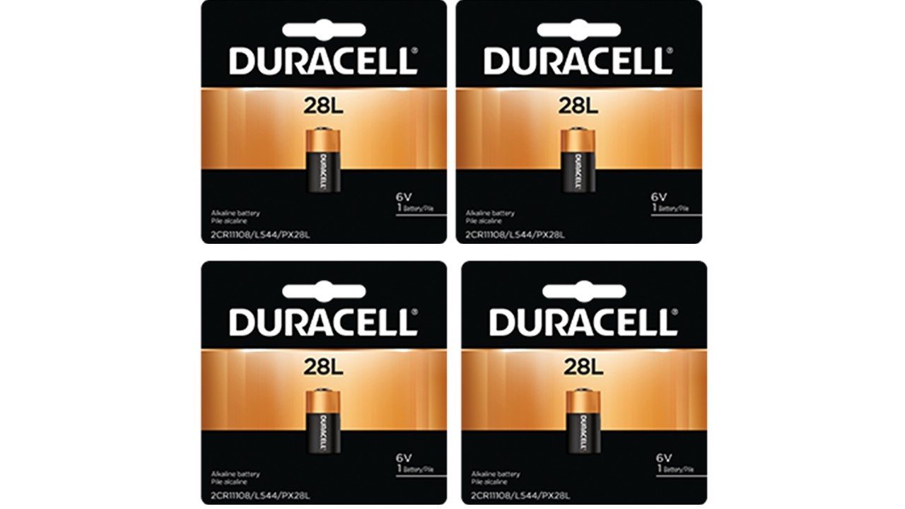 4 x 28L Duracell 6V Lithium Batteries (L544, PX28L, 2CR11108, Photo