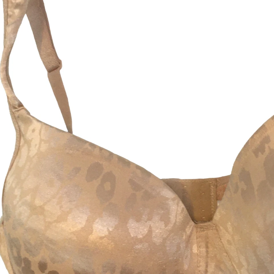 Delta Burke Champagne Animal Print Smooth Cup Bra, Style DB2093 NWT 38D - Image 3 of 4