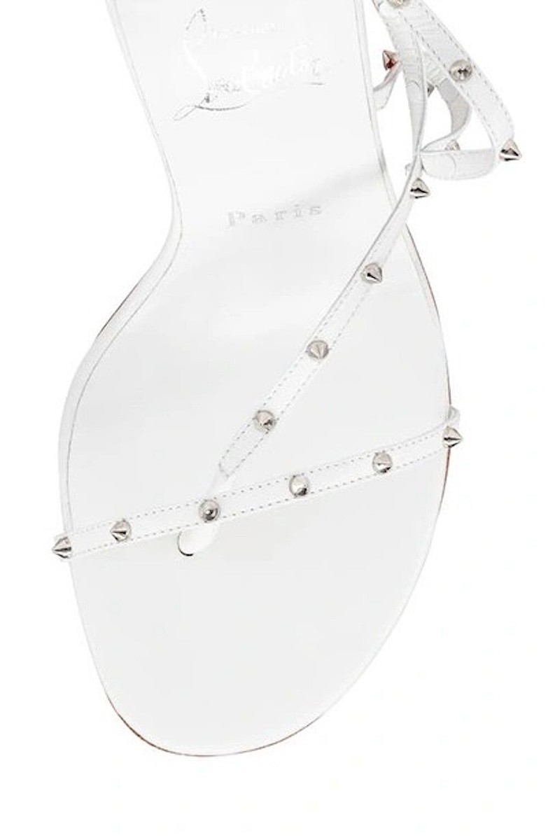 CHRISTIAN LOUBOUTIN Riojana 100 spikes White Leather