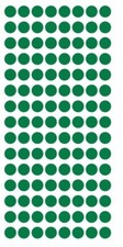 1/4" Green Dots Round Vinyl Color Coded Inventory Label 1/4 Inch Dot Stickers