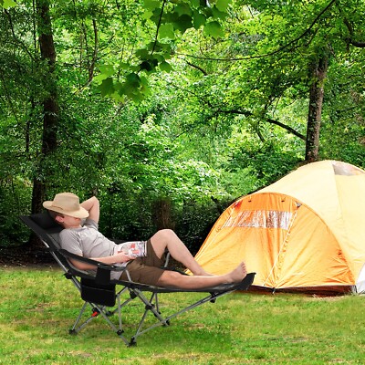 Campingstuhl Liege Faltbar Angelstuhl mit abnehmbar Fusttze  Getrnkehalter | eBay.de