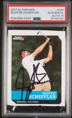2017 Sports Illustrated SI For Kids Scottie Scheffler Signed Card 2017 Sports Illustrated SI For Kids Scottie Scheffler Signed Card