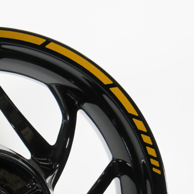 Aufkleber Felgenrand Set GP Style Auto und Motorrad : metallic gold ~RAL1036