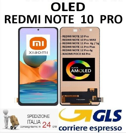 Oled Touchscreen Display Xiaomi Redmi Note 10 Pro Original Gleichwertig Gls-image