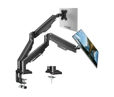 Dual Monitor Mount for Screens up to 43", Heavy Duty Ultrawide Dual Monitor A...