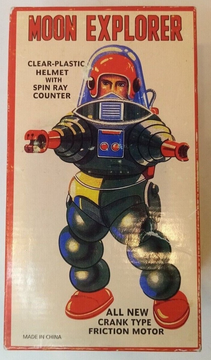 TIN TOM Tin Tom Toy Moon Explorer Tin Robot, Blue | eBay