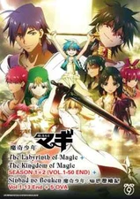 Magi Season 1+2+Sinbad No Bouken (1-63End+5 OVA) Anime DVD English Dubbed