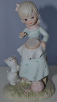 Vintage Lefton Porcelain Figure Christopher Lord Bless Our Work 1982 