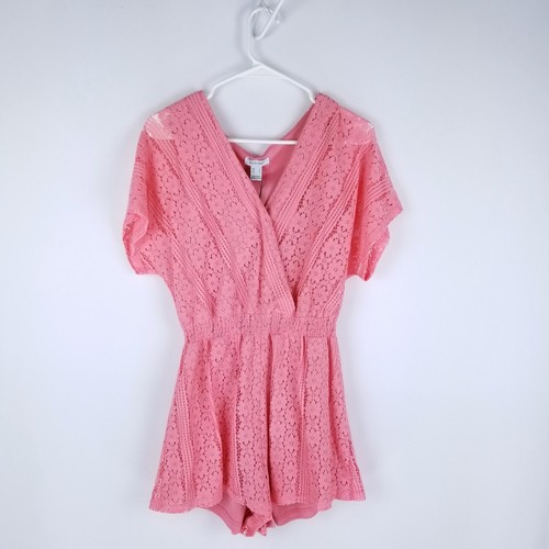 Floral Lace V-Neck Twofer Romper