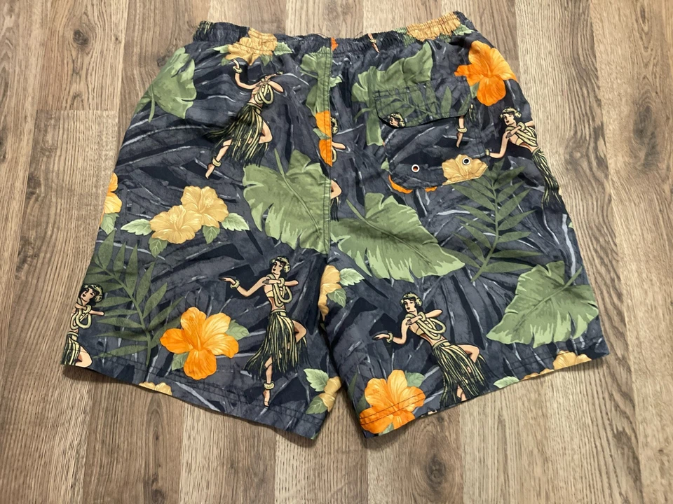 Breakwater Shorts, Men's Size Medium, Multicolor, Swim Trunks, Hawaiian Themed - Image 2 of 4