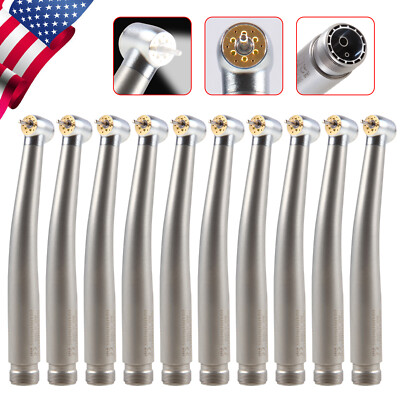 1-10 Dental E-generator LED 6 Lamps 6 Spray High Speed Standard Handpiece 2 H MX