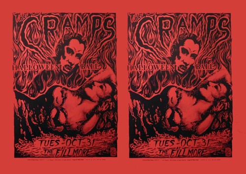 Krämpfe Halloween Ball Philip Cooper Fillmore Two-up ungeschnitten Proof rotes Papier - Bild 2 von 2
