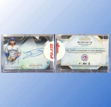 2020 Topps Diamond Icons Bo Bichette Rookie Card On-Card  Auto SSP 1/10 #DIA-BBI