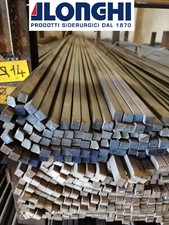LAMINATO IN FERRO ACCIAIO BARRA PROFILO QUADRO 14 mm.  9 PEZZI da 2 METRI