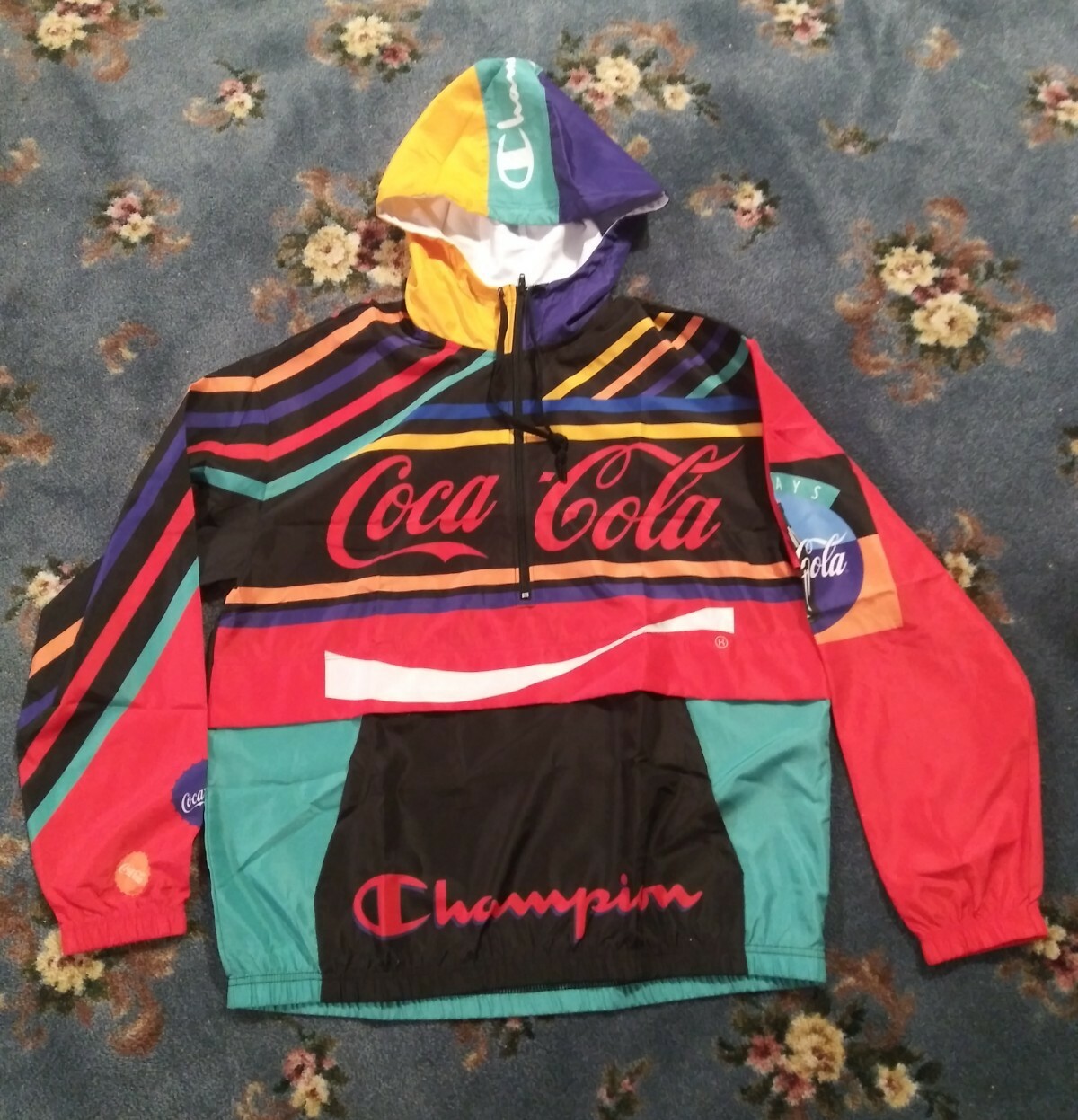 Coca Cola Neon Windbreaker Hoodie 
