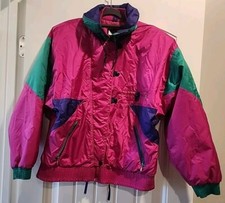 Serac Ski Jacket Womens Size 8 Winter Puffer Coat Retro 80s Pink Purple Vintage!