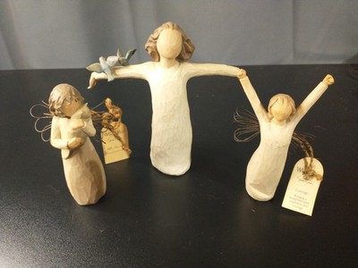 3 Willow Tree collectible figurines designed by Susan Lordi and produced by...