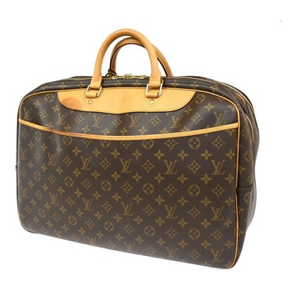 LOUIS VUITTON Alize 24H Travel Hand Bag Monogram Leather Brown M41399 86CA749