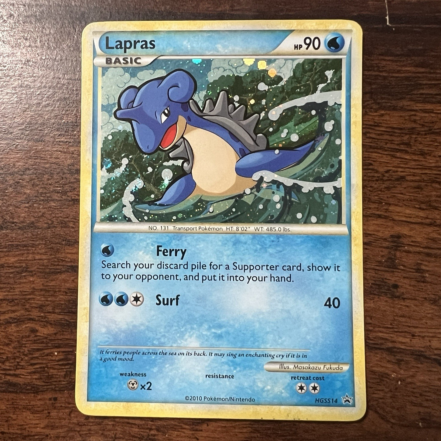 Pokémon Lapras HGSS14 Promo Holo English 2010 Moderately Played
