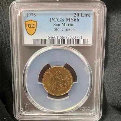 San Marino 1978 20 Lira Coin MS66 PCGS Slabged Collectible Coin