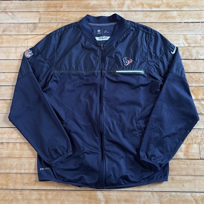 Nike Houston Texans Team Issued Sideline Jacket On Field Full Zip Tech Size M