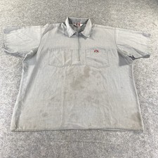 Vintage Ben Davis Gray Worn Short Sleeve Quarter Zip Sz XL USA