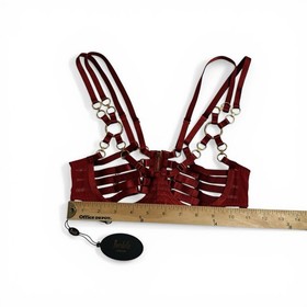 Bordelle Kleio Ouvert Wire Bra Burnt Red Gold Hardware Size SS SS23B03BR