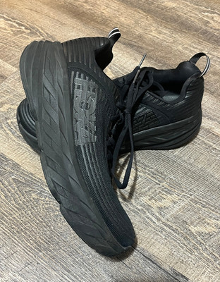 Hoka One One Bondi 7 Triple Black Running Shoes Sneakers Men s Size 9.5 D