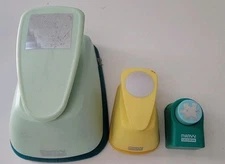 Lot Of 3 Marvy Uchida Paper Punch Square Scallop Circle Puzzle Piece Shape