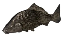 Vintage CARP FISH MENU HOLDER Silver Plated Table Top Letter Napkin Holder 9"