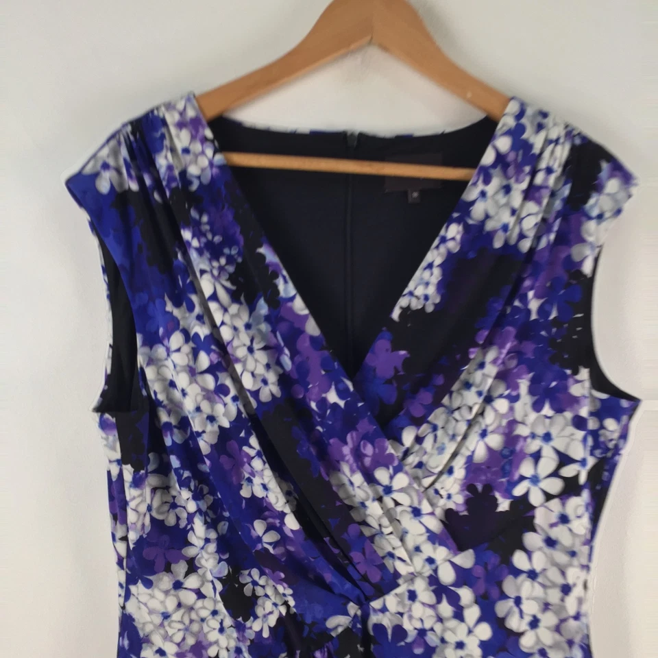 Phase Eight dress womens size 18 black floral pencil stretch knee length 123111 - image 2 of 4