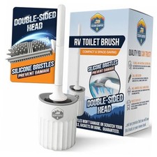 RV Toilet Brush by  – Wall-Mounted Set, Silicone, Scratch-Free Dual-Sided 