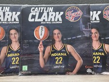 3x - Caitlin Clark 2025 Wall Calendar Indiana Fever WNBA Turner License New