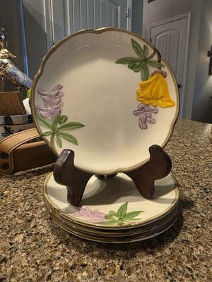 Lot of 4 Franciscan Poppy 6 1/4'' Bread & Butter Plates HTF EUC  1950's