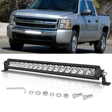 For 2002-2025 Chevrolet Silverado 1500 18 Led Light Bar Single Row Spot Flood