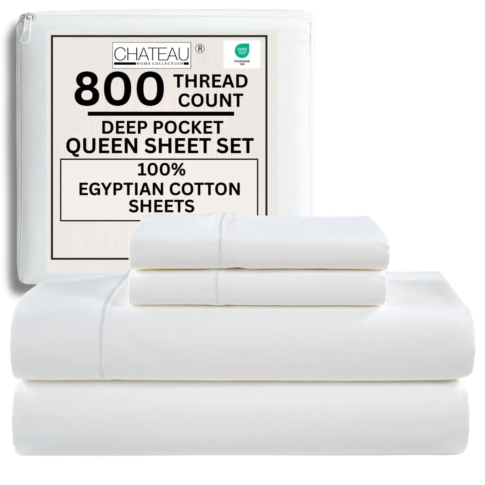 Chateau Home Collection 800-Thread-Count Egyptian Cotton Sheet Set