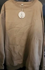 ANRABESS Womens XL Sweatshirt Long Sleeve Pullover Top NWT Oversized Cr60 Fleece