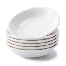 6 Pack Ceramic Dip Bowls 3oz White Soy Sauce Dishes Small Serving Bowls