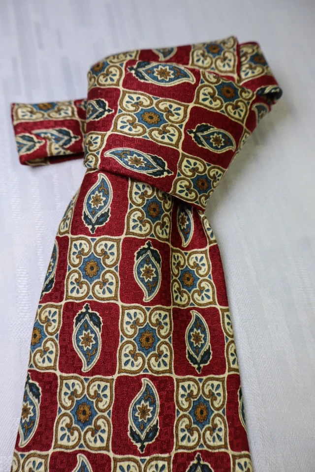 Corbata Byblos 100% Seda Hecha en Italia Estilo Vintage Foto 3 de 4